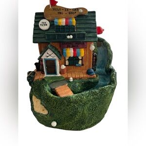 NIB Charming Golf Pro Shop Musical Water Fountain